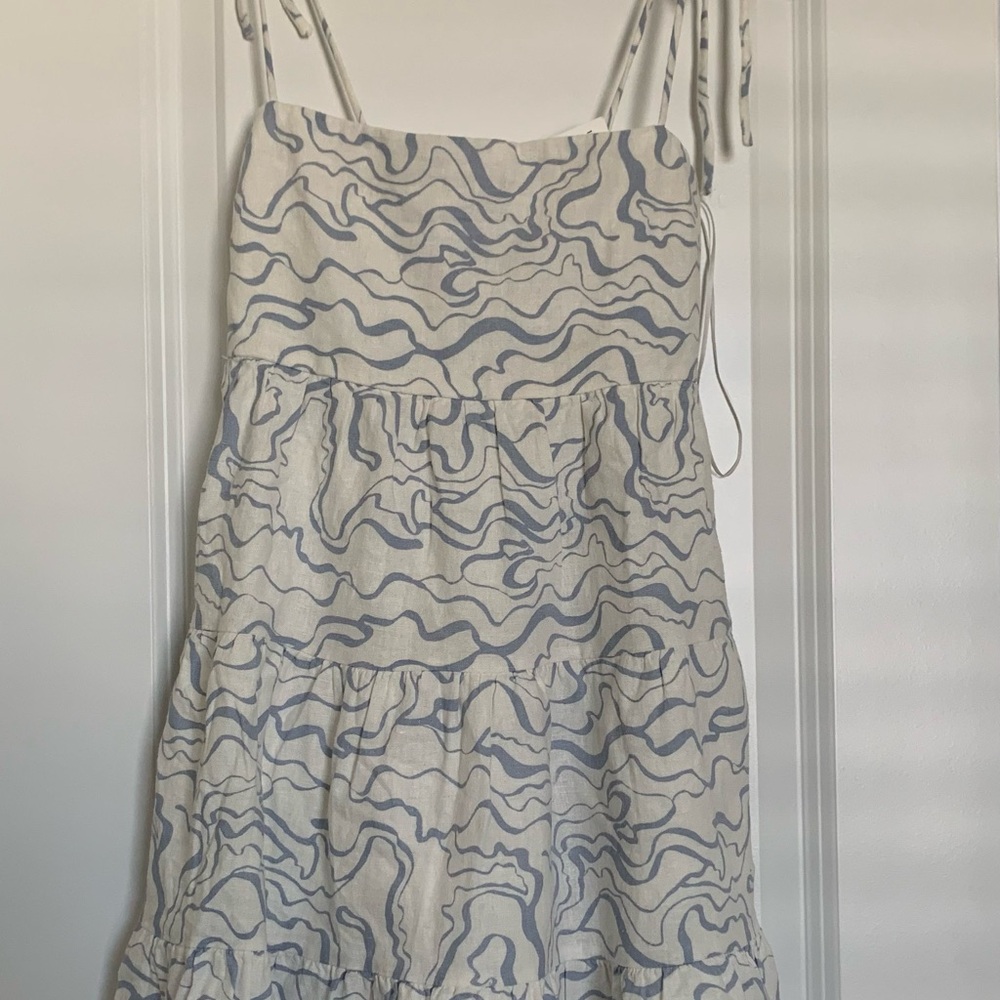Abercrombie & Fitch Blue and White Midi Dress